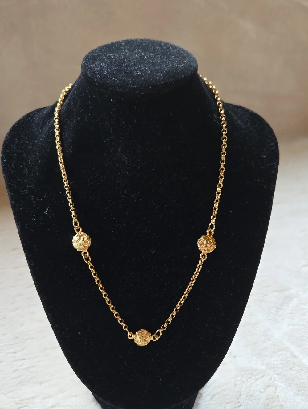 Chanel Coco Mark 3277/Lion Head Gold Chain Necklace - Women Jewelry